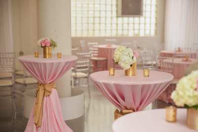 Blush Wedding Reception Table Decor
