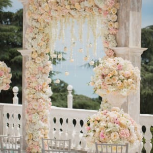 Chicago Wedding Ceremony Luxury Floral Alter